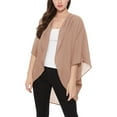 thumbnail image 1 of Women's Loose Fit 3/4 Sleeves Kimono Style Cover Up Solid Cardigan S-3XL, 1 of 4
