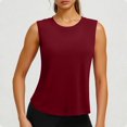 thumbnail image 1 of Womens Loose Fit Tank Tops, Wine Sleeveless Athletic Shirts, Moisture Wicking Yoga Tops for Gym Fitness Casual, Size XL, 1 of 7