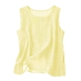 thumbnail image 1 of Women's Loose Fit Cotton Linen Striped Tank Top Sleeveless Round Neck Blouse Breathable Fabric for Spring Summer Layering and Date Nights, 1 of 7