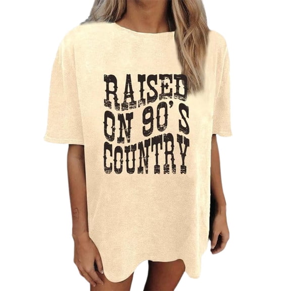 Women's Loose Fit Graphic T Shirt Casual Tee with Drop Shoulder and Round Neck for Everyday Wear and Stylish Comfort