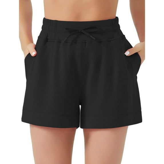 Women's Loose Fit High Waist Drawstring Sporty Casual Shorts