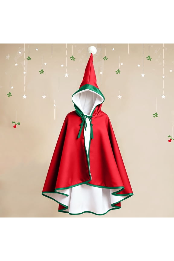 Women's Loose Fit Hooded Cardigan Jacket Shawl with Lace Trim Casual Longline Outerwear for Holiday Christmas Party Vacation Travel Fashion Gift | CSEONE,Red Free Size