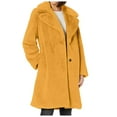 thumbnail image 1 of Women's Loose Fit Long Shearling Coat for Winter Warmth and Comfortable Outdoor Style, 1 of 5