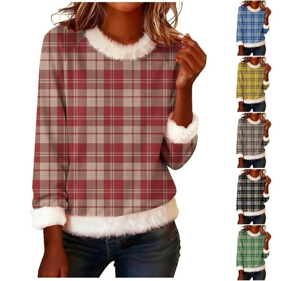 Women's Loose Fit Long Sleeve Round Neck Pullover Blouse Top Tunic Solid Color Casual Daily Wear Work Office Vacation Fashion Essential Gift for Women | CSEONE,Khaki XL