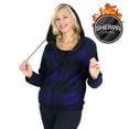 thumbnail image 1 of Women's Loose Fit Oversize Full Zip Sherpa Lined Hoodie Fleece, 1 of 3