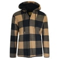 thumbnail image 1 of Women's Loose Fit Oversize Full Zip Sherpa Lined Hoodie Fleece, 1 of 3