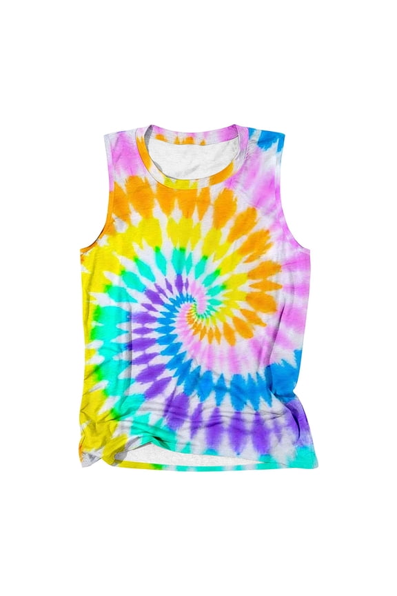 Women's Loose Fit Sleeveless Top with Letter Graphic Print Casual Summer Tank for Streetwear Fashion Multicolour XL