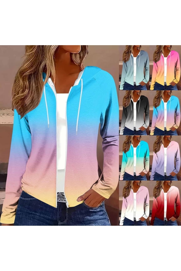 Women's Loose Fit Solid Color Long Sleeve Zipper Hooded Top Cardigan Sweater Casual Daily Wear Loungewear Travel Fashion Essential Gift for Ladies | Sopatenor,Pink XL