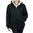 thumbnail image 1 of Women's Loose Fitting Tech Sherpa Fleece-Lined Zip Hoodie With Chest Pocket, 1 of 5