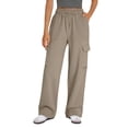 thumbnail image 1 of Women's Loose High Waist Straight Cargo Pants with Pockets Lightweight and Comfortable Sports Pants, 1 of 19