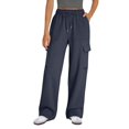 thumbnail image 1 of Women's Loose High Waist Straight Cargo Pants with Pockets Lightweight and Comfortable Sports Pants, 1 of 18