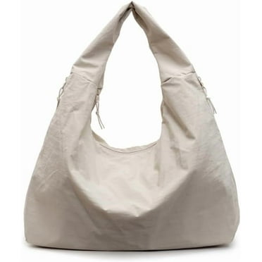 Women's Loose Hobo Multi Pockets Nylon Handbag Pure Colour Draped Hobo Bags Bags Large Shoulder Bag