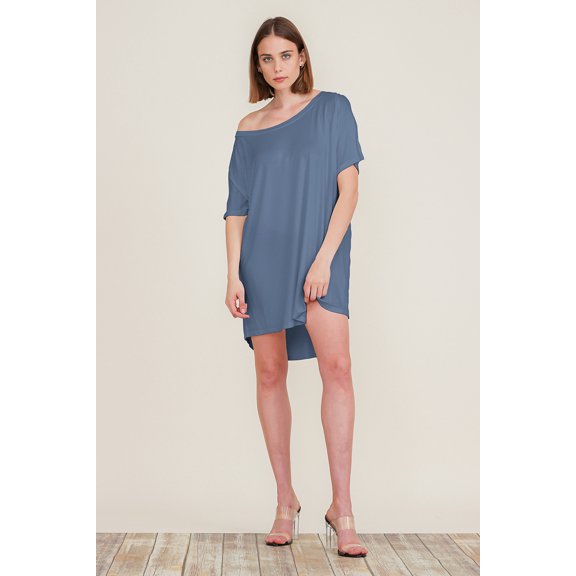 Women's Loose Home Long Sleeve Shirt Mini Dresses Tops T Shirts Tunics S-XL