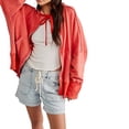 thumbnail image 1 of Women's Loose Hoodies Solid Color Long Sleeve Teen Girl Fall Jacket Casual Clothes Zip-Up Sweatshirts Coat, 1 of 10