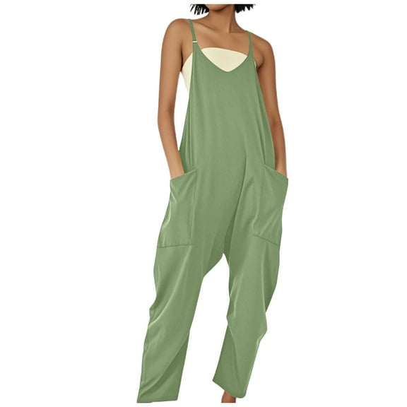 Women's Loose Overalls with Large Pockets Maternity Bib Overalls Body Suit Tops for Women Hang Neck Net Yarn Splicing Wide Leg Jumpsuit Long Sleeve Body Women Body Suit Linen Blend Jumpsuit