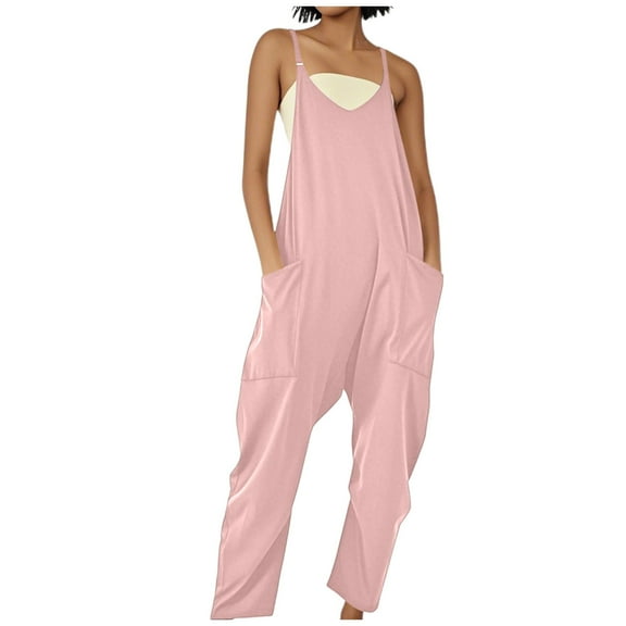 Women's Loose Overalls with Large Pockets Maternity Bib Overalls Body Suit Tops for Women Hang Neck Net Yarn Splicing Wide Leg Jumpsuit Long Sleeve Body Women Body Suit Linen Blend Jumpsuit