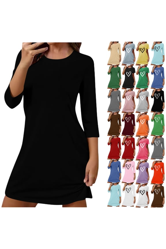 Women's Loose Plus Size Comfortable Halter Neck Round Neck Sleeveless Ethnic Style Printed Long Summer Dresses Tank Dresses for Women