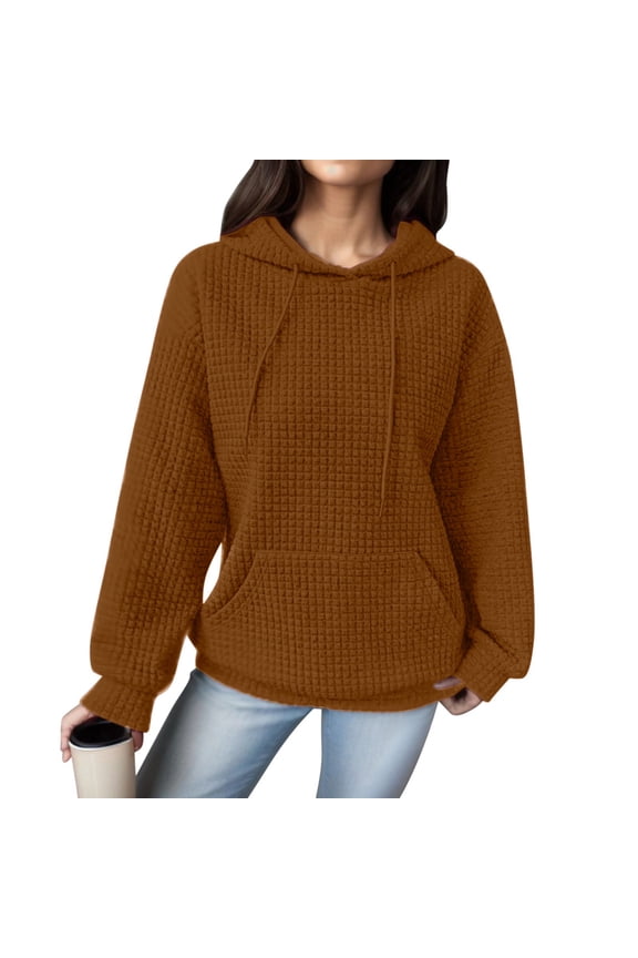 Women's Loose Pullover Hooded Long Sleeved Patchwork Hoodie Oversized Hoodie Sweatshirt Hoodie for Fall Snap Front Hoodie Women Still Hoodies Women over Sweatshirts Women Womens Sweaters with Hoodies