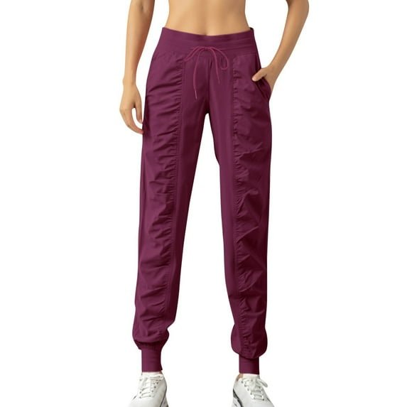 Women's Loose Running Yoga Pants - Wide Leg, Pocket, Casual Fitness Wear
