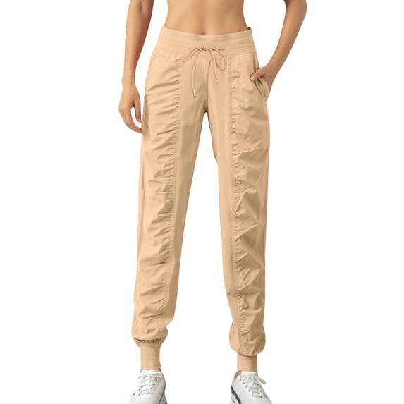 Women's Loose Running Yoga Pants - Wide Leg, Pocket, Casual Fitness Wear