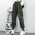 thumbnail image 1 of Women's Loose Straight High Waist Autumn Handsome Black Pants Stretch Yoga Pants for Women Cute Pants for Women Trendy Dress Pants with Pockets Casual Fashion Beautiful Clothes for Women Women's Pants, 1 of 4