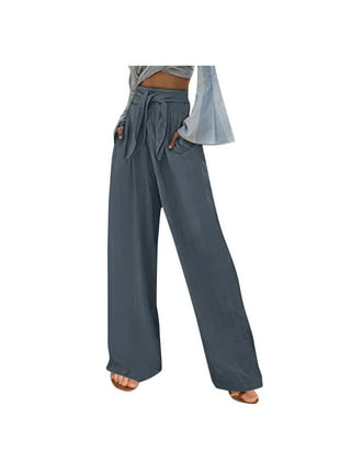 Light Gray Suit Pants Woman Summer Thin Wide Leg Trousers Female Loose  Casual Pantalones De Mujer