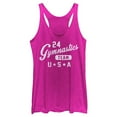 thumbnail image 1 of Women's Lost Gods 24 Gymnastics  Racerback Tank Top Pink Heather X Large, 1 of 3