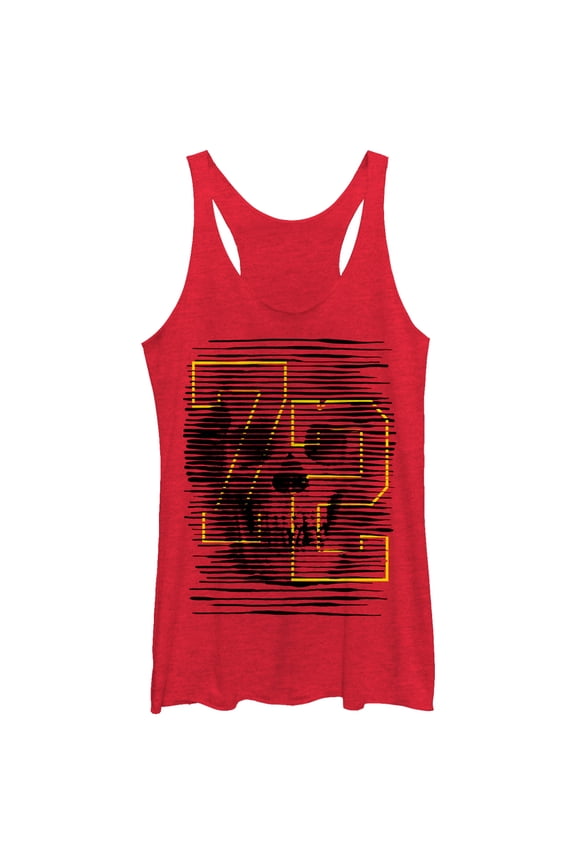 Women's Lost Gods 72 Skull Racerback Tank Top Red Heather Large