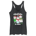 thumbnail image 1 of Women's Lost Gods All I Want for Christmas Is Mew  Racerback Tank Top Black Heather Medium, 1 of 4