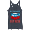thumbnail image 1 of Women's Lost Gods All in Favor Say Beer  Racerback Tank Top Navy Blue Heather Medium, 1 of 3
