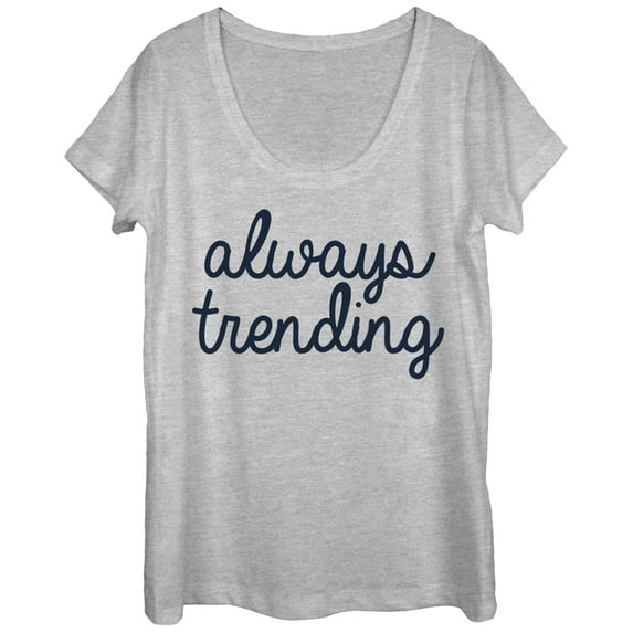 Women's Lost Gods Always Trending Scoop Neck Athletic Heather Large