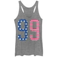 thumbnail image 1 of Women's Lost Gods American Number 99  Racerback Tank Top Gray Heather Large, 1 of 3