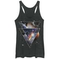 thumbnail image 1 of Women's Lost Gods Astro Space Triangles  Racerback Tank Top Black Heather Large, 1 of 3