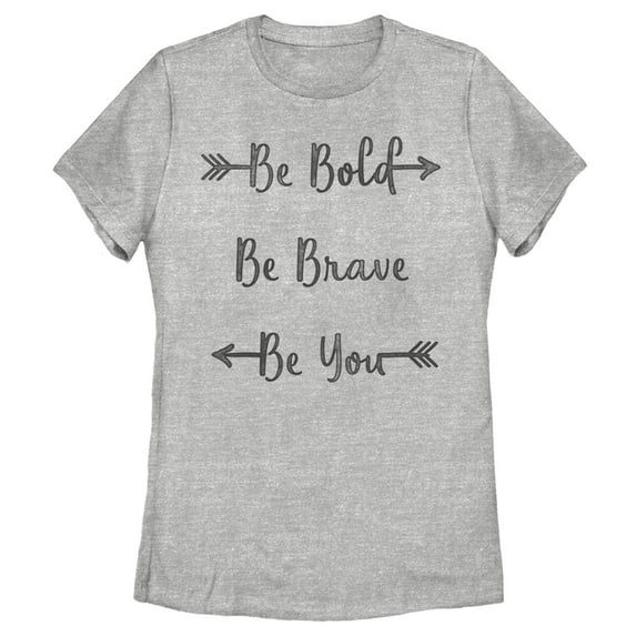 Women's Lost Gods Be Brave Be You Mantra Graphic Tee Athletic Heather Small