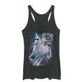 thumbnail image 1 of Women's Lost Gods Boombox Cat and Unicorn Space Song  Racerback Tank Top Black Heather Small, 1 of 3