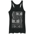 thumbnail image 1 of Women's Lost Gods Boomboxes  Racerback Tank Top Black Heather Large, 1 of 3