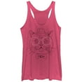 thumbnail image 1 of Women's Lost Gods Bow Tie Cat  Racerback Tank Top Pink Heather X Large, 1 of 3