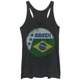 thumbnail image 1 of Women's Lost Gods Brazil Flag Circle Racerback Tank Top Black Heather Large, 1 of 3