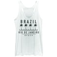 thumbnail image 1 of Women's Lost Gods Brazil Rio de Janeiro Beach Racerback Tank Top White Heather Small, 1 of 3