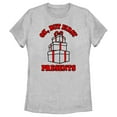 thumbnail image 1 of Women's Lost Gods But First Presents  Graphic Tee Athletic Heather Small, 1 of 4
