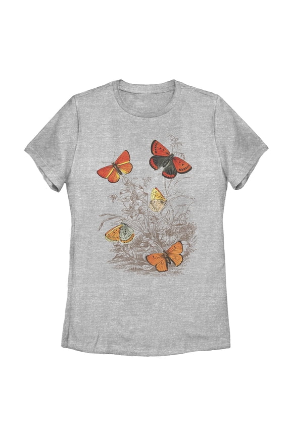 Women's Lost Gods Butterfly Scene Graphic T-Shirt