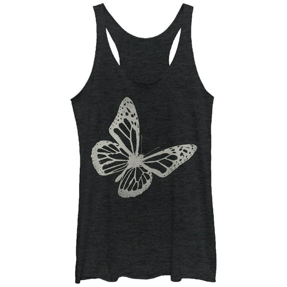 Women's Lost Gods Butterfly Wings Racerback Tank Top Black Heather X Large