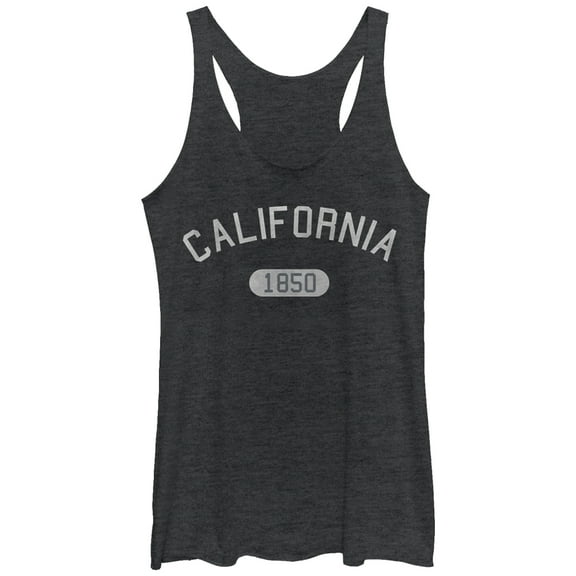 Women's Lost Gods Cali 1850 Racerback Tank Top Black Heather Medium