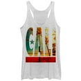 thumbnail image 1 of Women's Lost Gods Cali Flag Palm Trees  Racerback Tank Top White Heather Small, 1 of 3