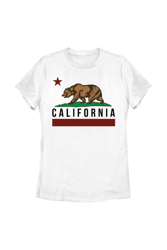 Women's Lost Gods California Grizzly Bear Symbol Graphic T-Shirt