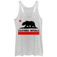 thumbnail image 1 of Women's Lost Gods California Republic Racerback Tank Top White Heather Medium, 1 of 3