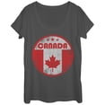 thumbnail image 1 of Women's Lost Gods Canada Flag Circle  Scoop Neck Charcoal 2X Large, 1 of 3