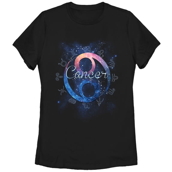 Women's Lost Gods Cancer Graphic Tee Black Large