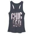 thumbnail image 1 of Women's Lost Gods Chicago City Chic Racerback Tank Top Navy Blue Heather Medium, 1 of 3