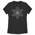 thumbnail image 1 of Women's Lost Gods Christmas Snowflake  Graphic Tee Black Small, 1 of 4